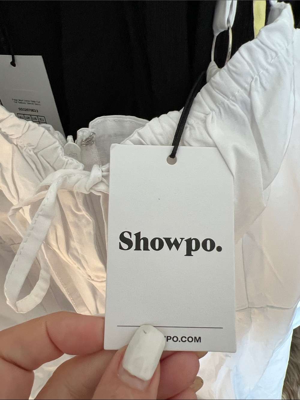 NWT REVOLVE Australia SHOWPO Maiya midi peasant dress side slit white US 6 - Picture 5 of 10